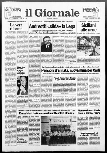 Il giornale : quotidiano del mattino